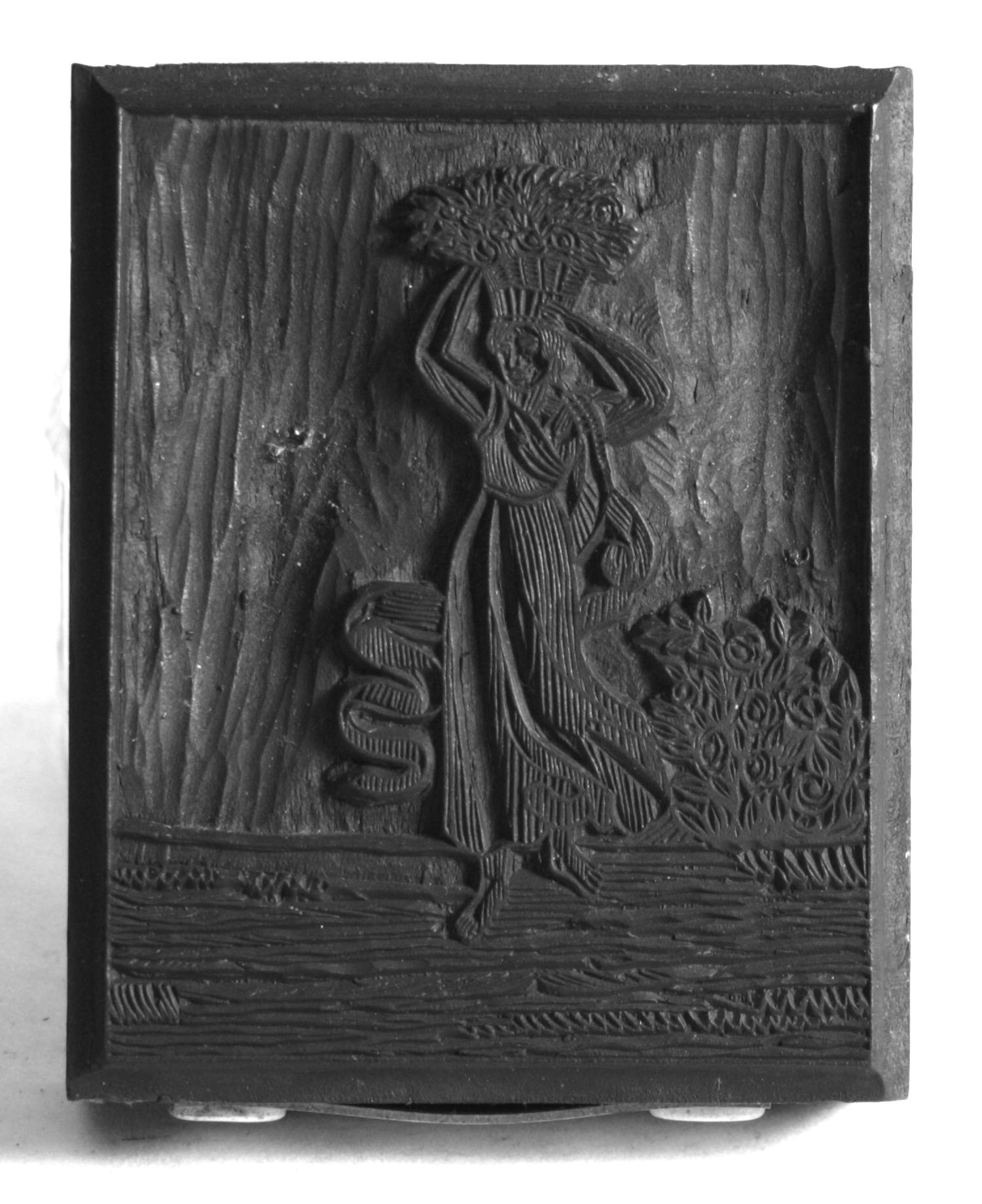 Druckstock für Holzstich Fruchtbarkeit (Kreismuseum Jerichower Land, Genthin CC BY-NC-SA)