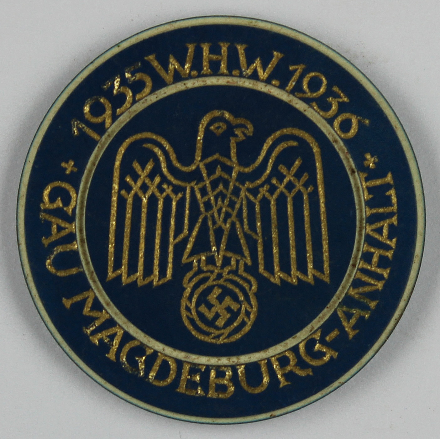 Abzeichen des WHW, 1936, Magdeburg Anhalt (Museum Wolmirstedt RR-F)