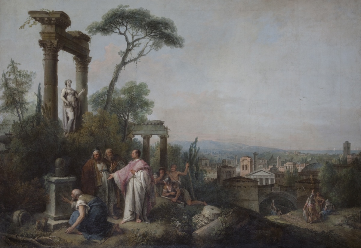 Cicero entdeckt das Grabmal des Archimedes (Kulturstiftung Dessau-Wörlitz CC BY-NC-SA)