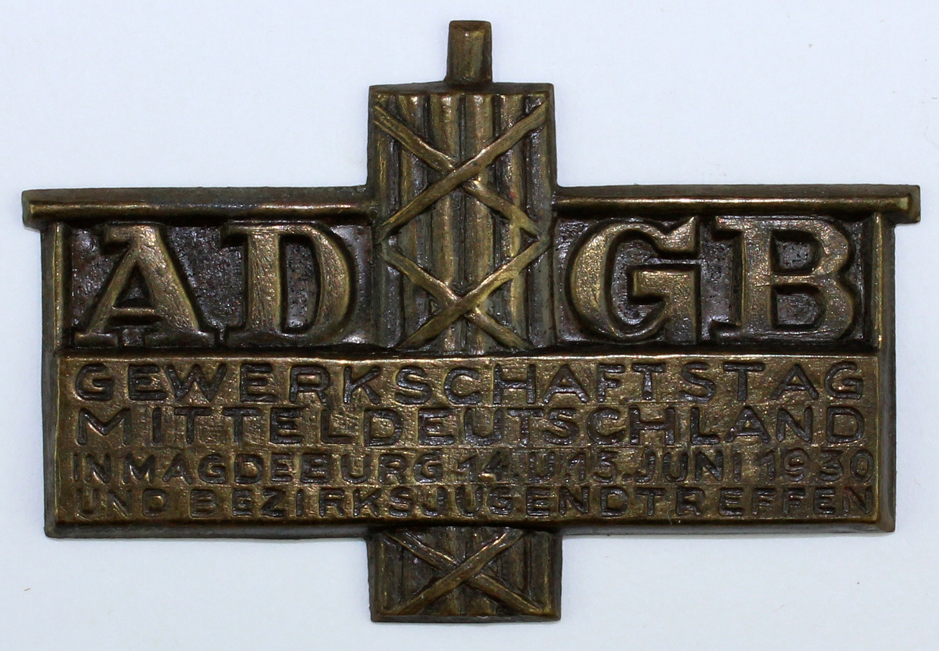 Plakette, ADGB, 1930 (Museum Wolmirstedt RR-F)