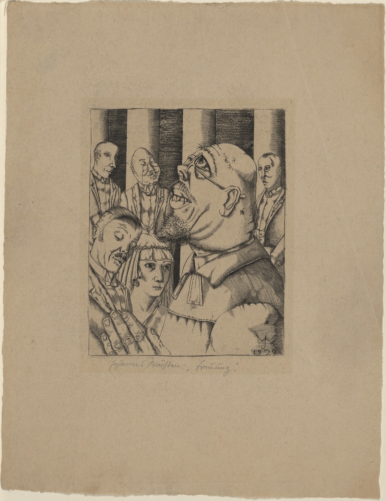 Trauung, aus: Blutproben, Zehn Stiche, Berlin 1931 (Kulturstiftung Sachsen-Anhalt CC BY-NC-SA)