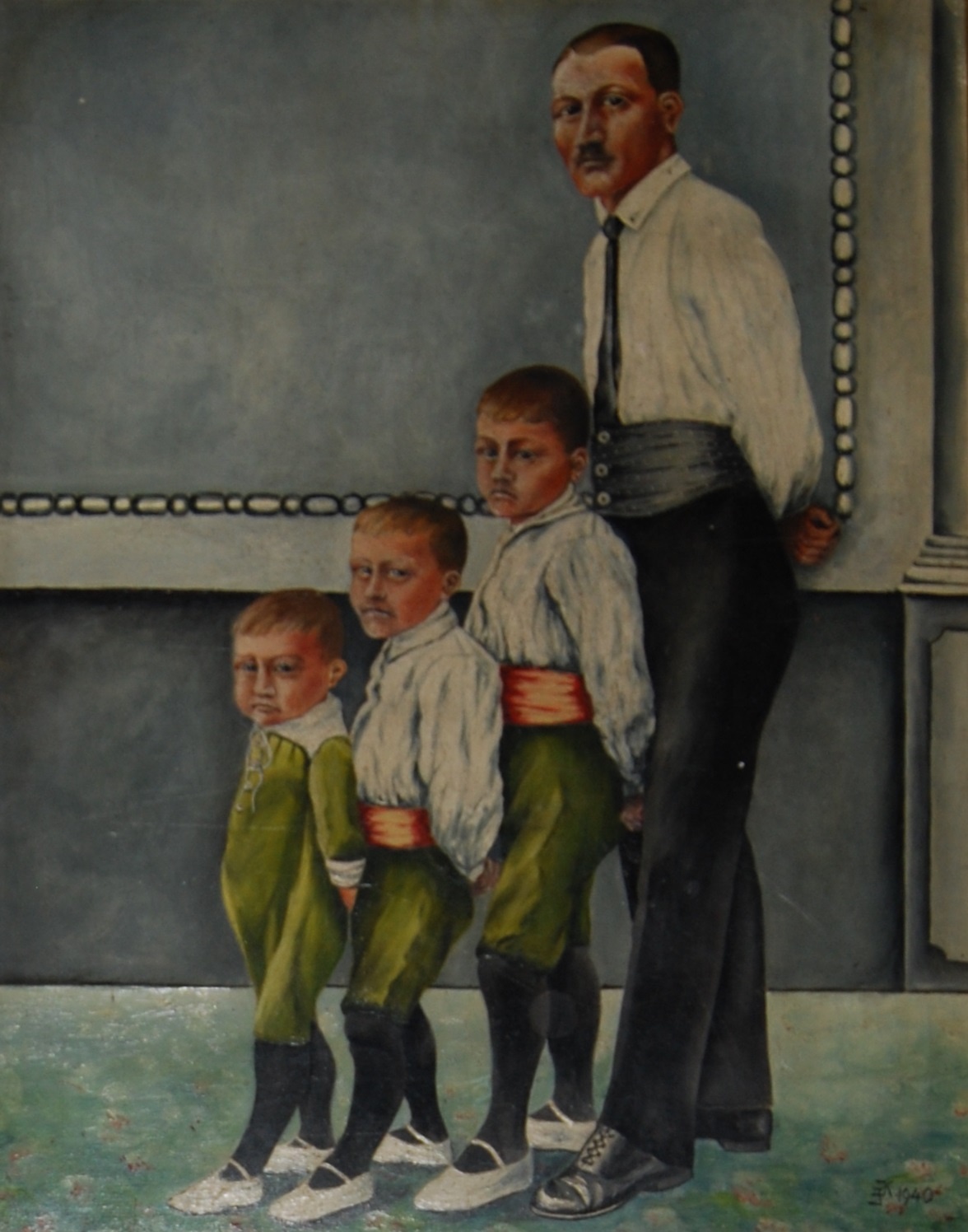Vater mit drei Söhnen (Museum Schloss Moritzburg Zeitz CC BY-NC-SA)