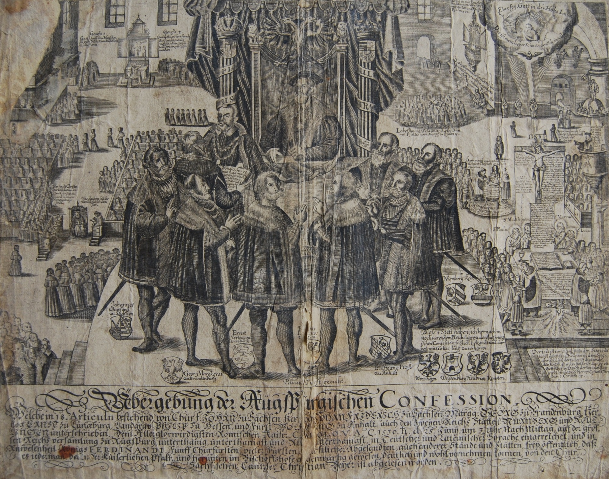 Übergebung der Augsburgischen Confession (Museum Schloss Moritzburg Zeitz CC BY-NC-SA)