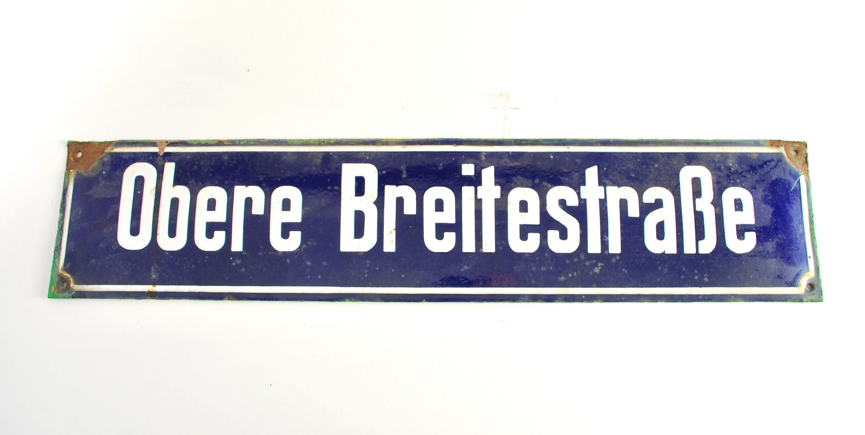 Straßennamensschild - "Obere Breitestraße" (Kulturhistorisches Museum Schloss Merseburg CC BY-NC-SA)