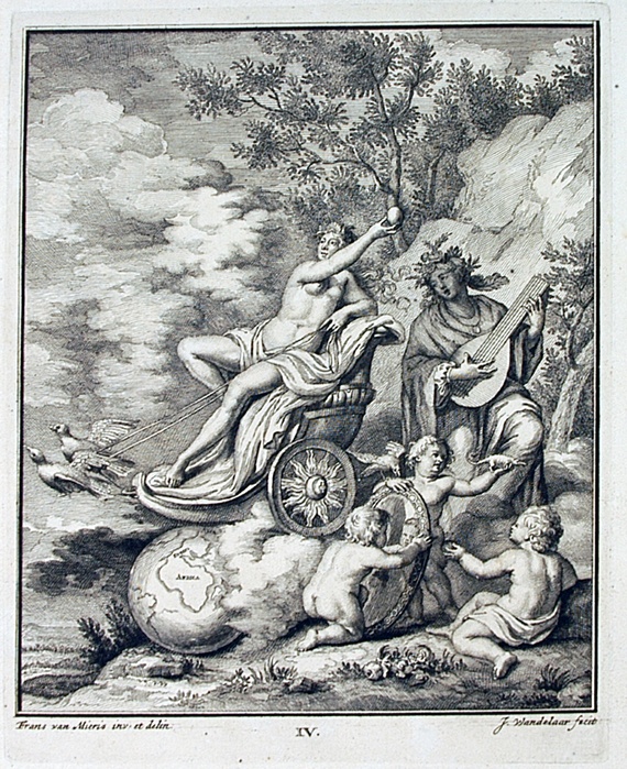 Allegorische Darstellung Auroras im Sonnenwagen (Buchillustration) (Winckelmann-Museum Stendal CC BY-NC-SA)