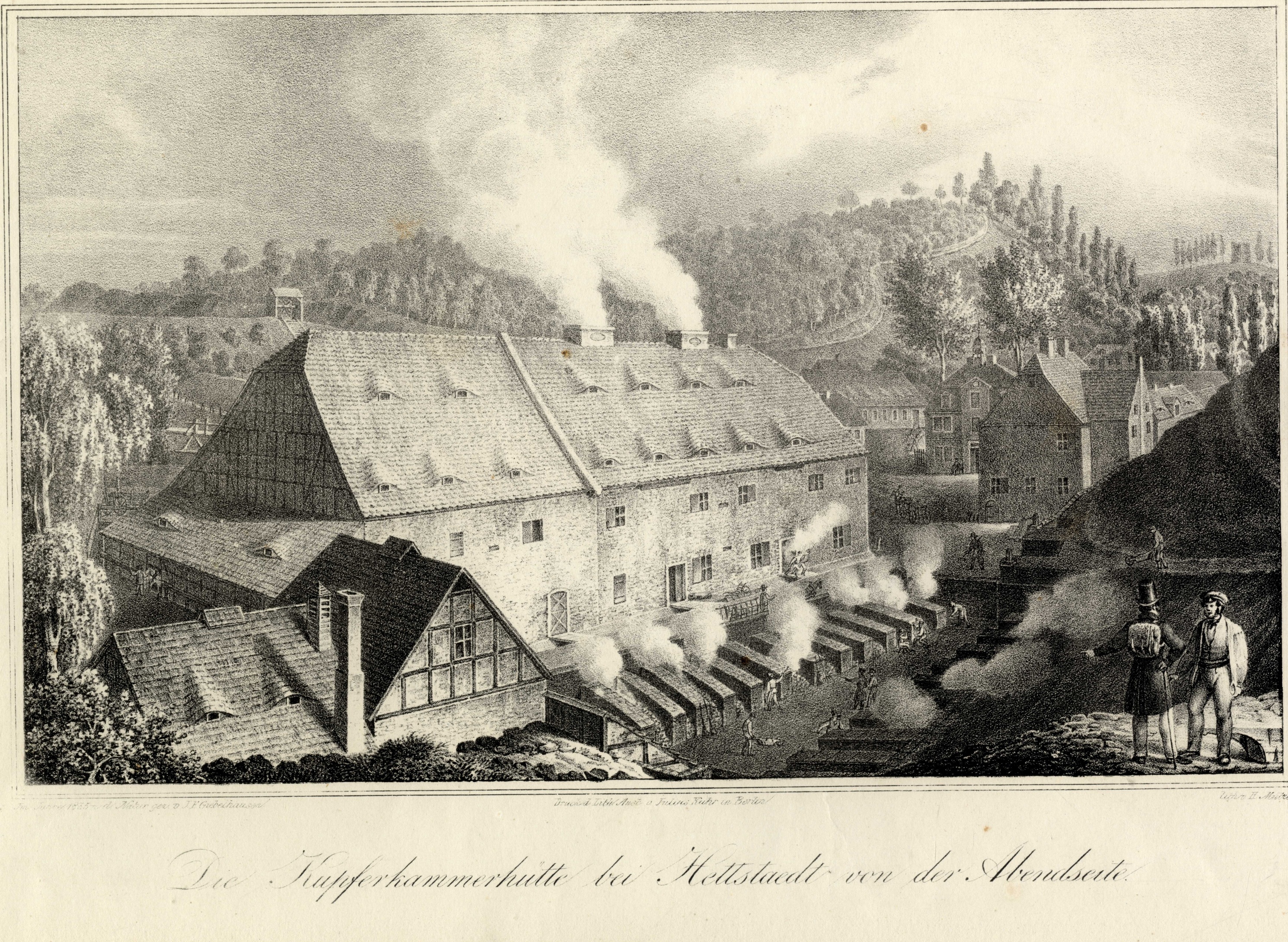Die Kupferkammerhütte bei Hettstedt von der Abendseite (Regionalgeschichtliche Sammlungen der Lutherstadt Eisleben CC BY-NC-SA)