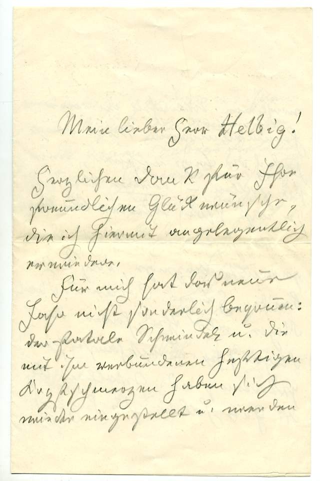 Brief von Robert Franz an Fritz Helbig (Stiftung Händel-Haus Halle CC BY-NC-SA)