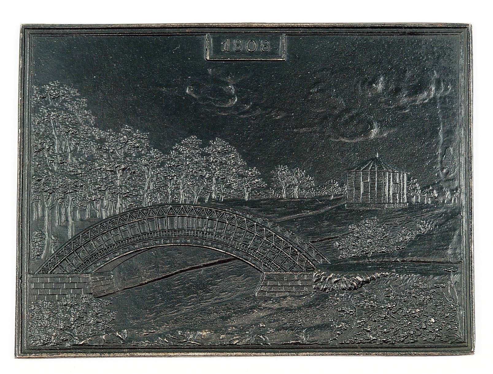 Eisenkunstguß-Plakette, Neujahrskarte für 1808 (Museum Weißenfels - Schloss Neu-Augustusburg CC BY-NC-SA)