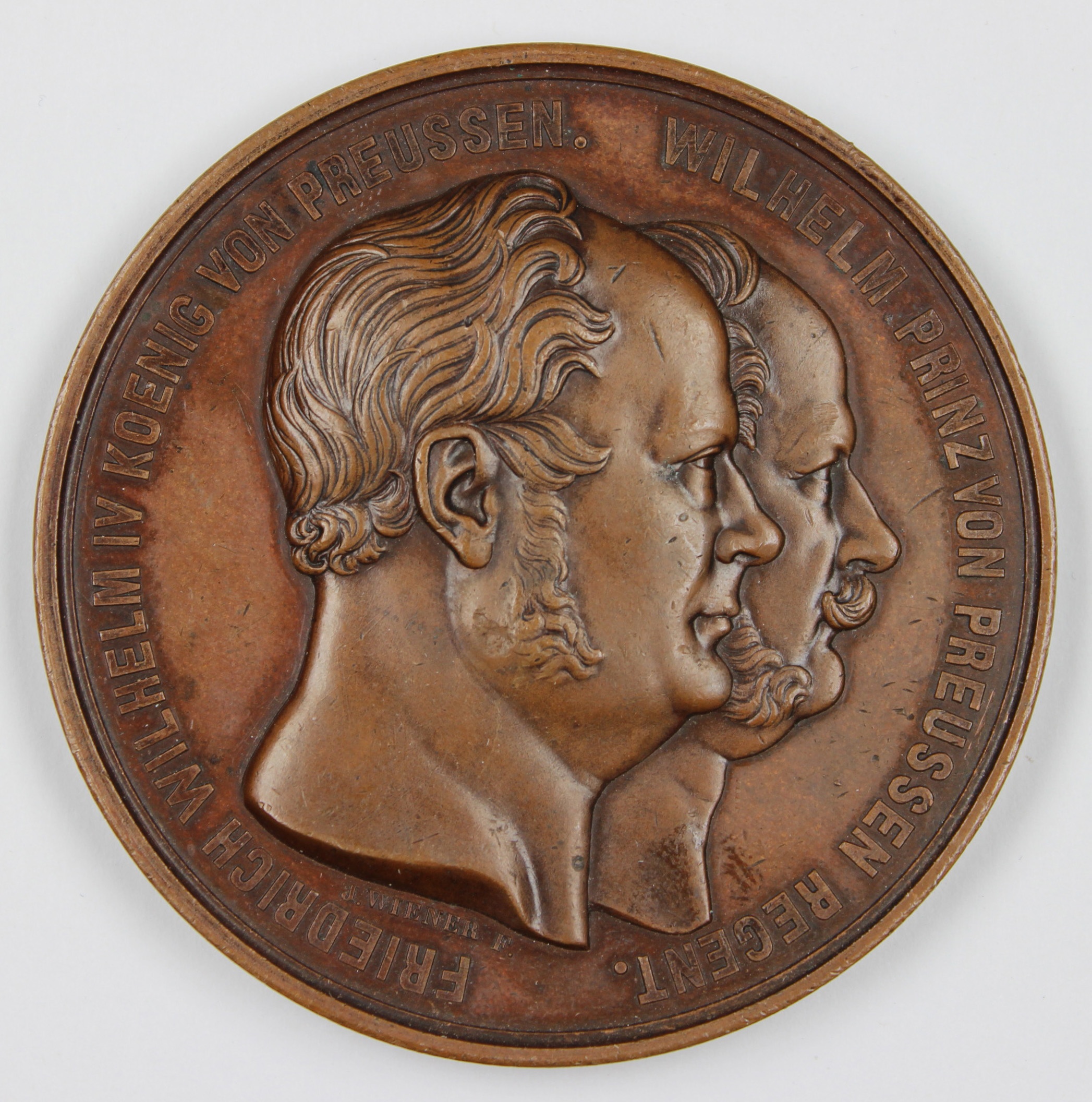 Medaille, Eröffnung der Rhein-Bahn Coeln Mainz, 1856 (Museum Wolmirstedt RR-F)