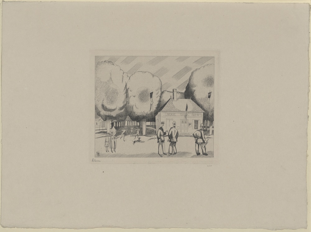 Le 14 Juillet, Blatt aus: Le Portefeuille des Peintres-Graveurs Indépendant pour 1925, Editions Albert Moranc, Paris 1925 (Kulturstiftung Sachsen-Anhalt CC BY-NC-SA)