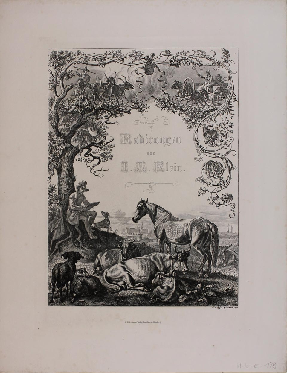 J. A. Klein: allegorisches Titelblatt (Winckelmann-Museum Stendal CC BY-NC-SA)