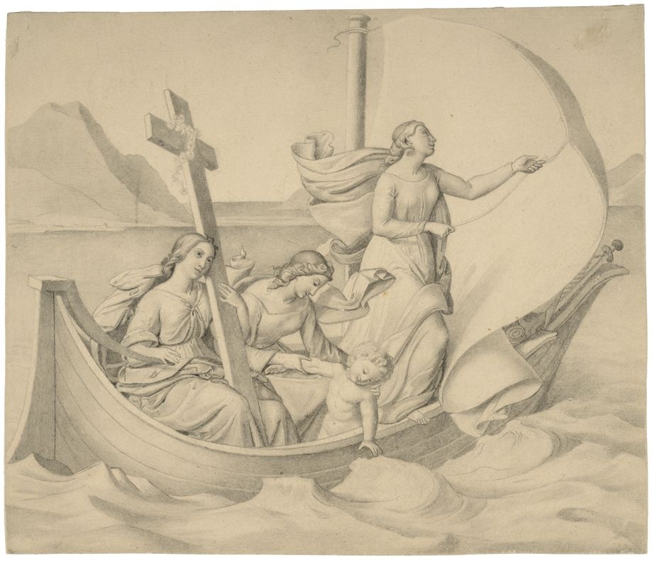 Glaube, Liebe, Hoffnung (Drei Frauen im Boot) (Kulturhistorisches Museum Magdeburg CC BY-NC-SA)