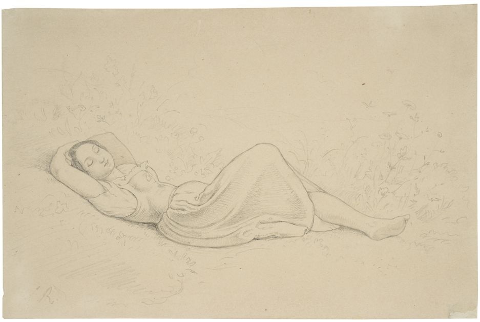 Schlafendes Mädchen, wohl 1851 (Kulturhistorisches Museum Magdeburg CC BY-NC-SA)