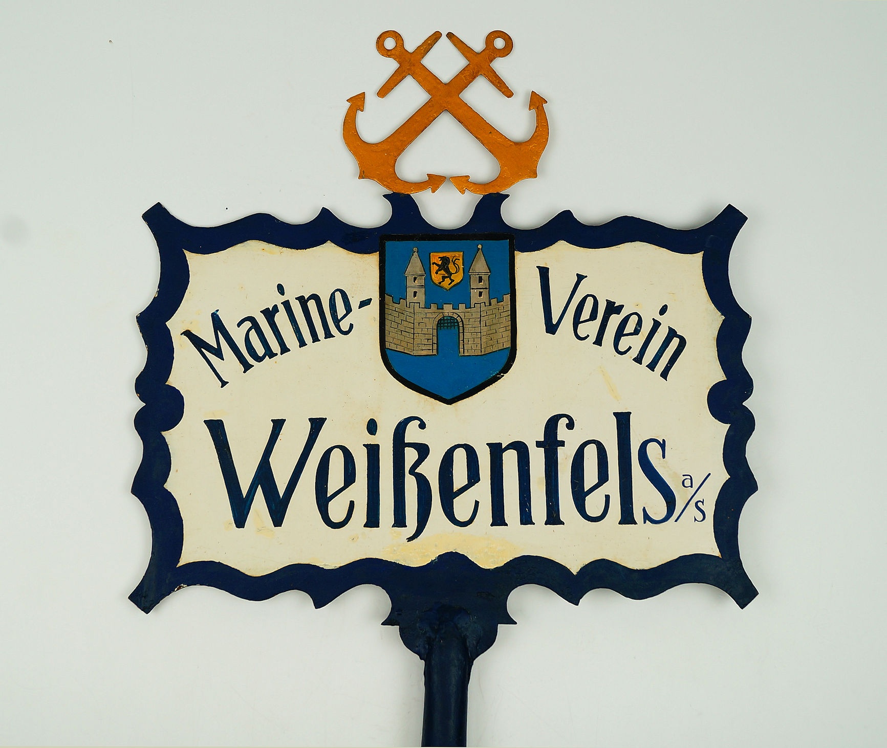 Vereinsschild Marine-Verein (Marienkameradschaft) Weißenfels, vor 1945 (Museum Weißenfels - Schloss Neu-Augustusburg CC BY-NC-SA)