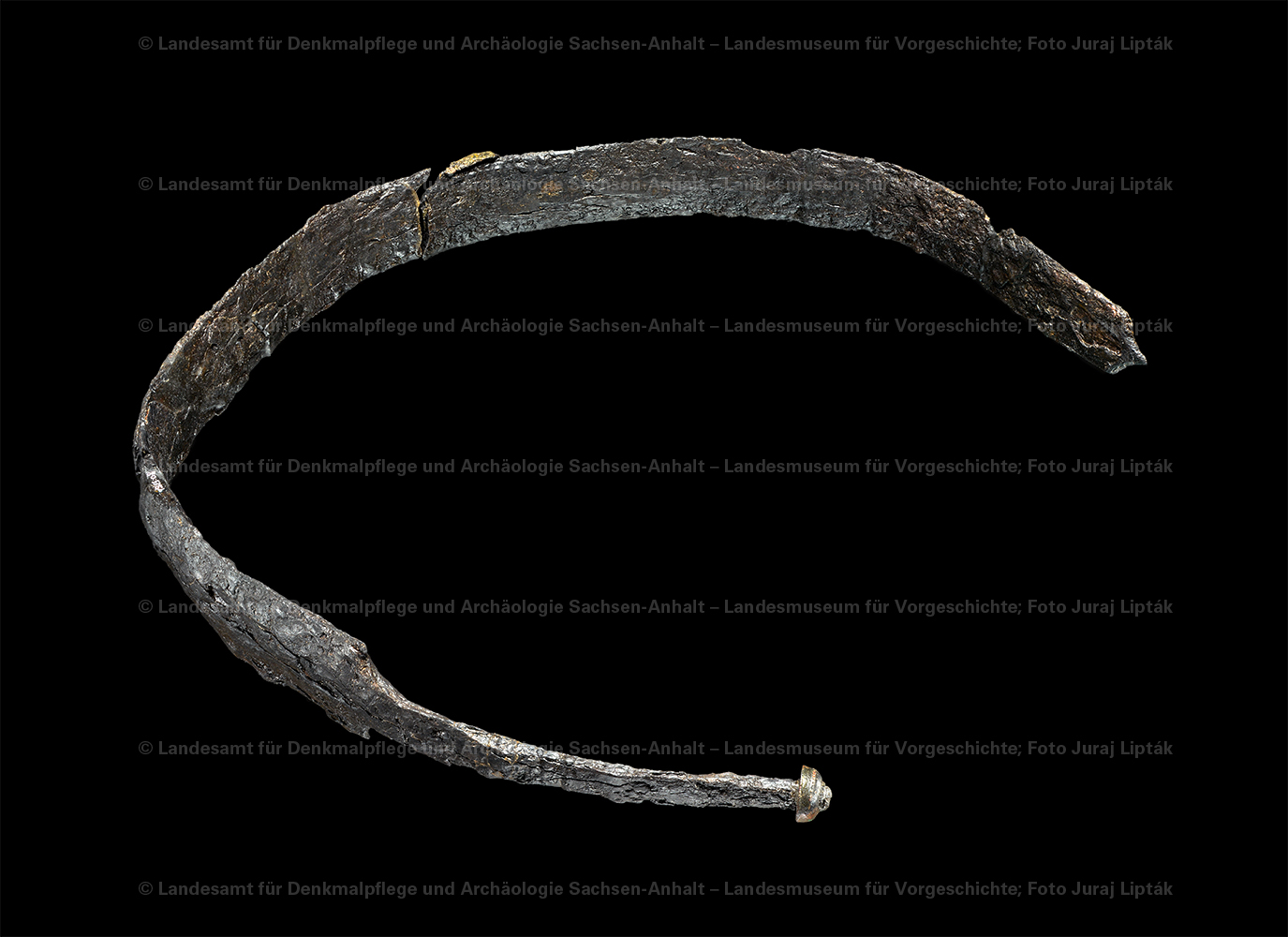 Zweischneidiges Eisenschwert aus Grab 50 von Schkopau, Saalekreis (Landesamt für Denkmalpflege und Archäologie Sachsen-Anhalt - Landesmuseum für Vorgeschichte RR-F)