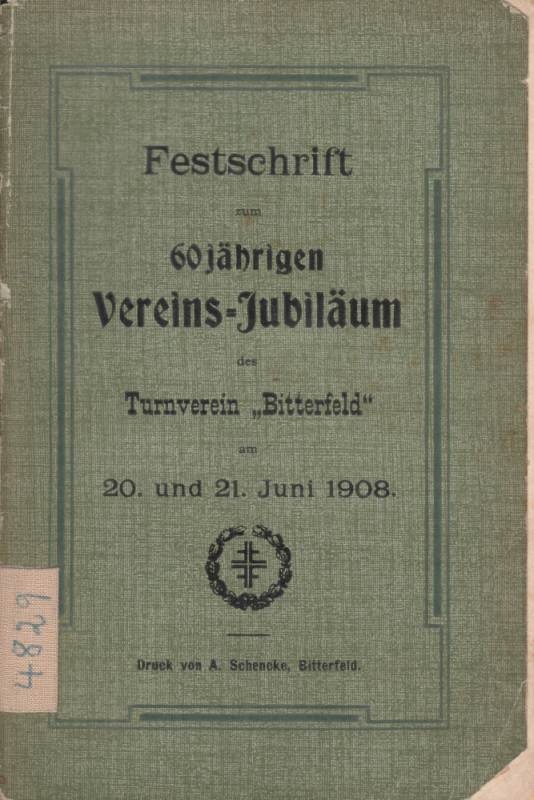 Festschrift Turnverein Bitterfeld, 1908 (Kreismuseum Bitterfeld CC BY-NC-SA)