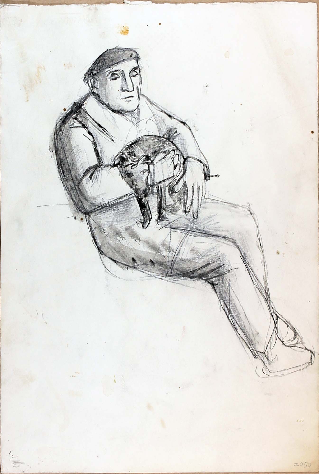 Mann mit Hund (Winckelmann-Museum Stendal CC BY-NC-SA)