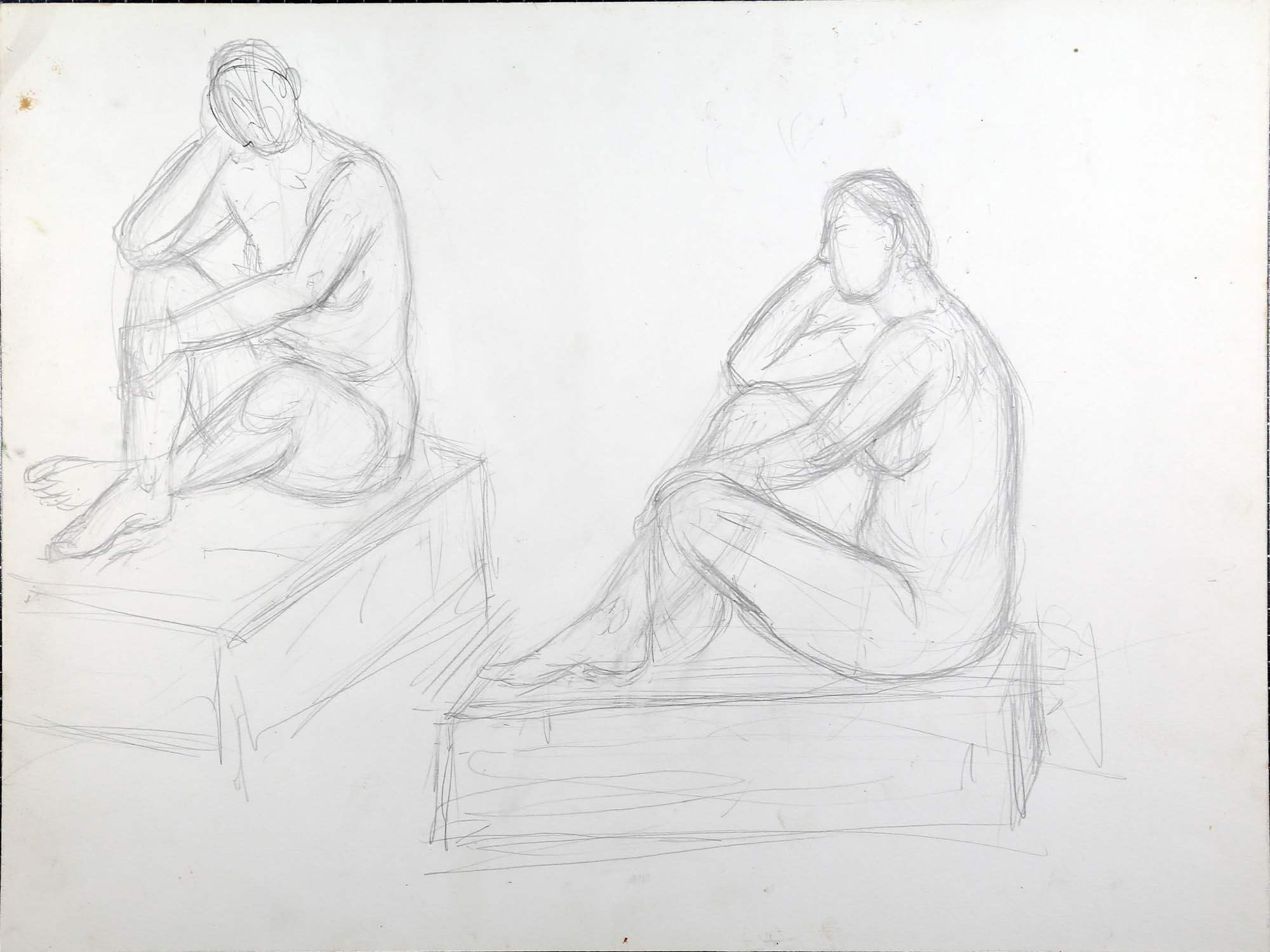Zwei sitzende weibliche Akte (Winckelmann-Museum Stendal CC BY-NC-SA)