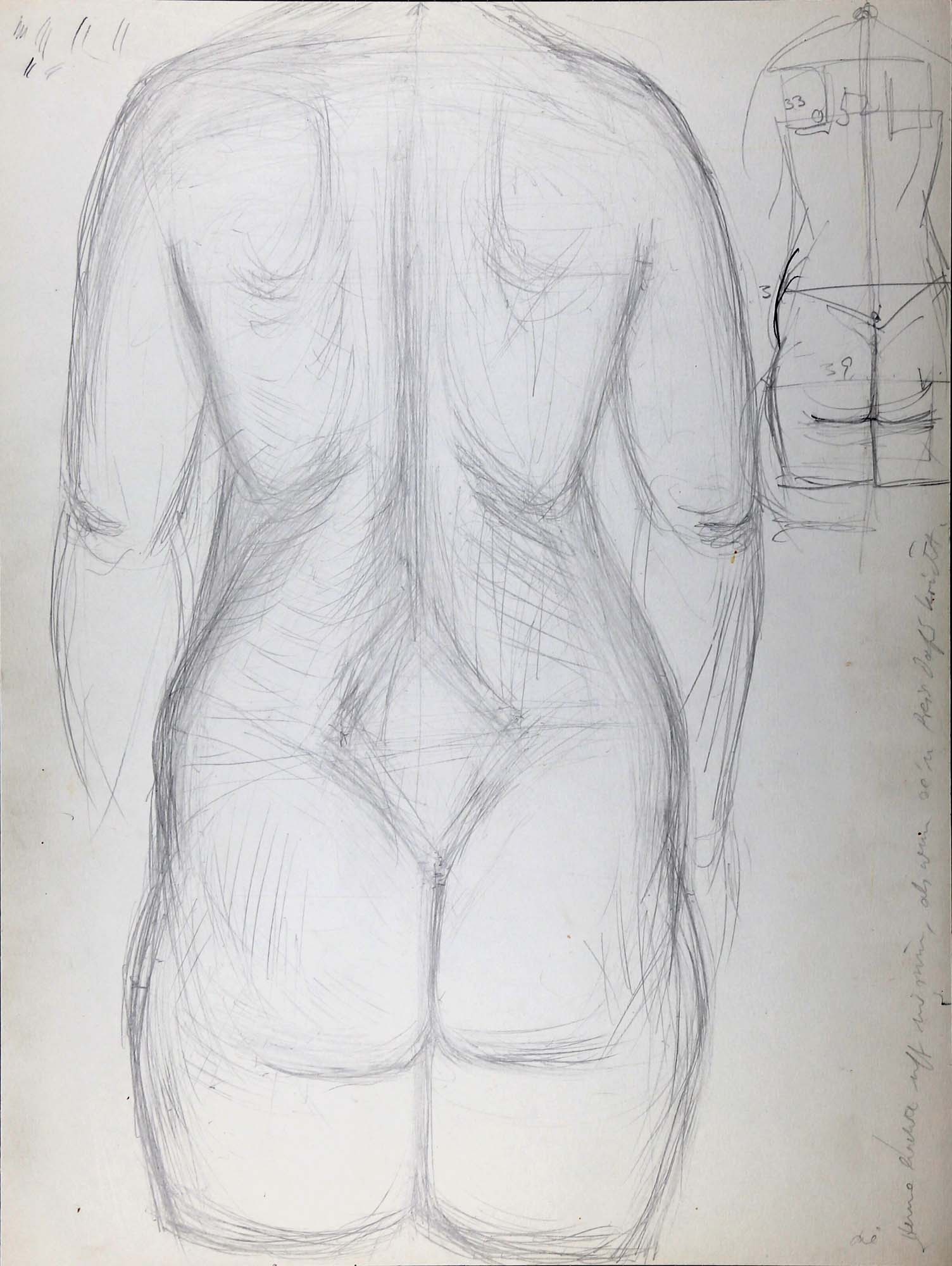 Weiblicher Rückenakt (Winckelmann-Museum Stendal CC BY-NC-SA)