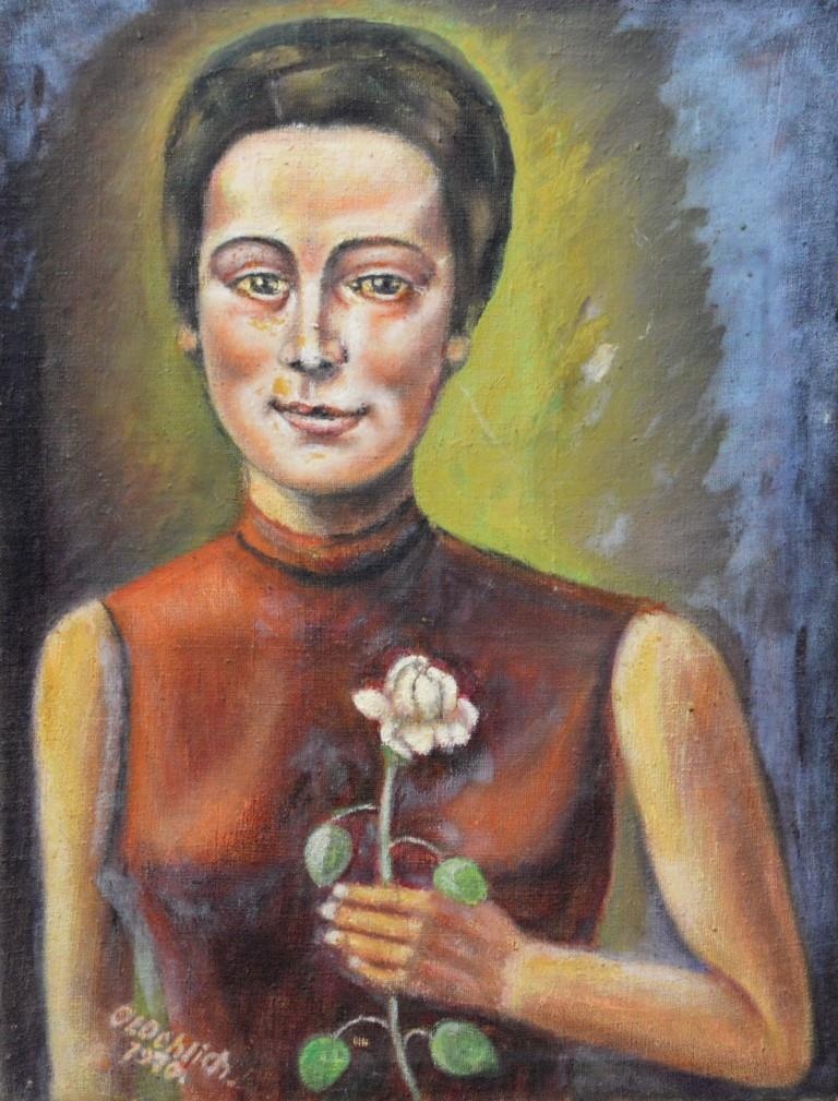 Arztfrau (Gemälde von Otto Ochlich) (Spengler-Museum CC BY-NC-SA)