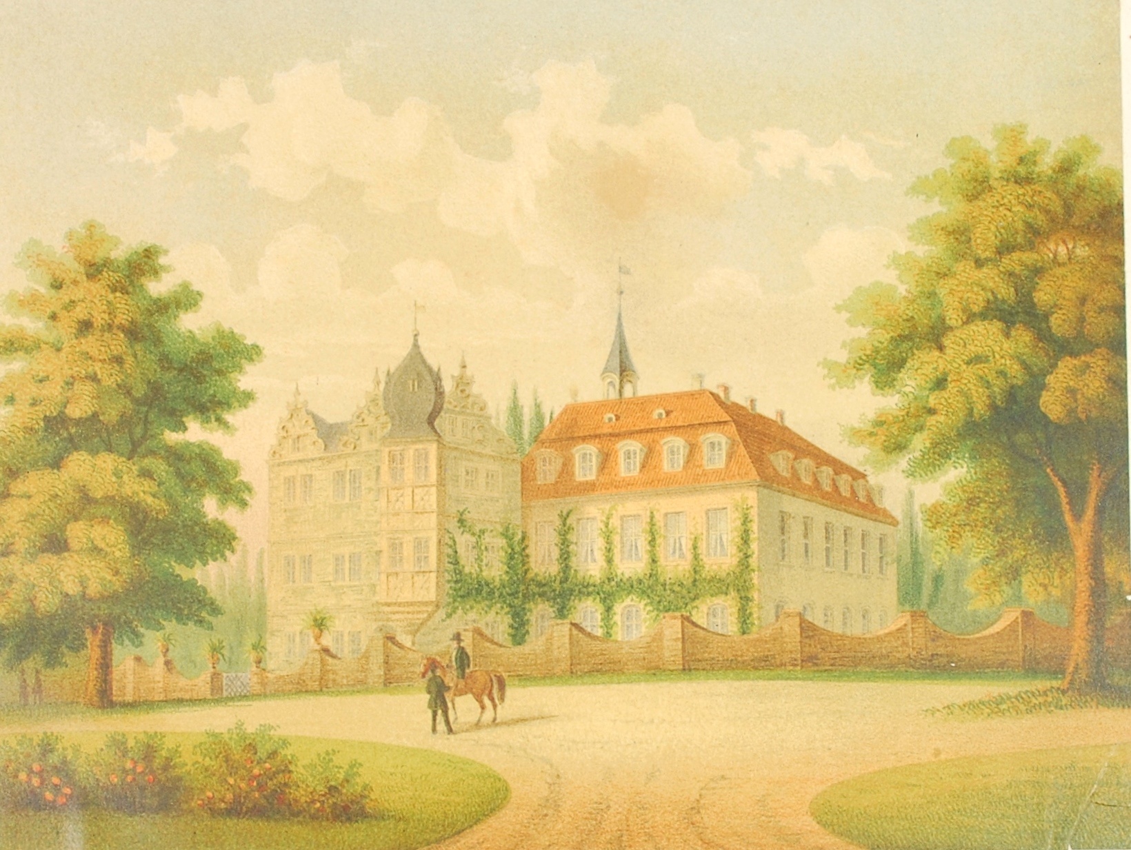 Lithographie - Ansicht St. Ulrich (Kulturhistorisches Museum Schloss Merseburg CC BY-NC-SA)
