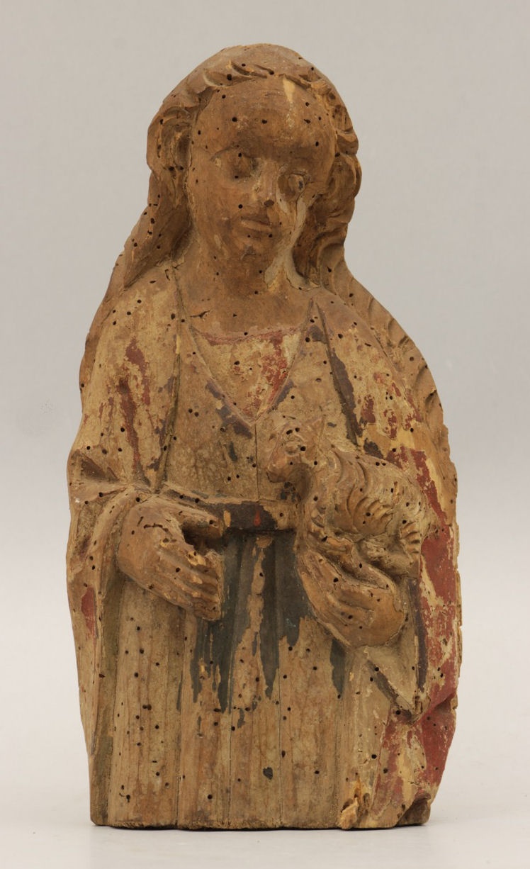 Heilige Agnes aus der Dorfkirche Mehmke (Johann-Friedrich-Danneil-Museum Salzwedel CC BY-NC-SA)