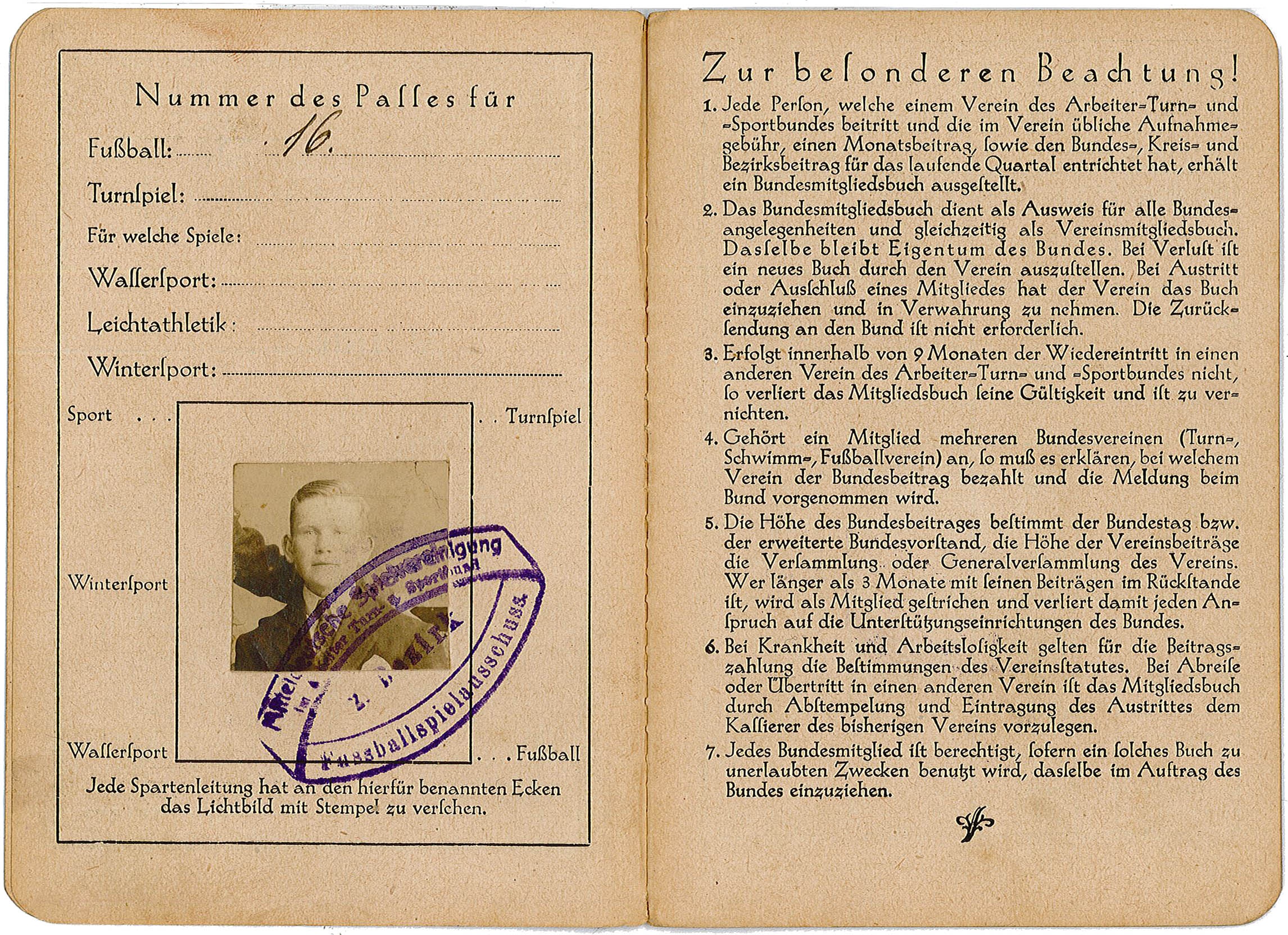Mitgliedsbuch von Prellberg (Museum Wolmirstedt RR-F)