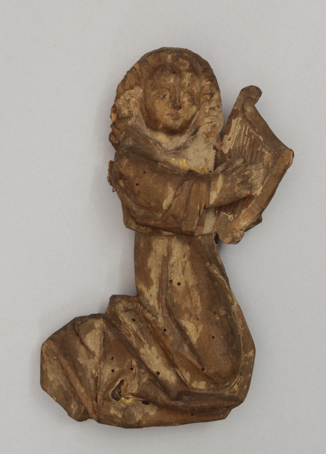 Engel mit Harfe aus der Dorfkirche Mehmke (Johann-Friedrich-Danneil-Museum Salzwedel CC BY-NC-SA)