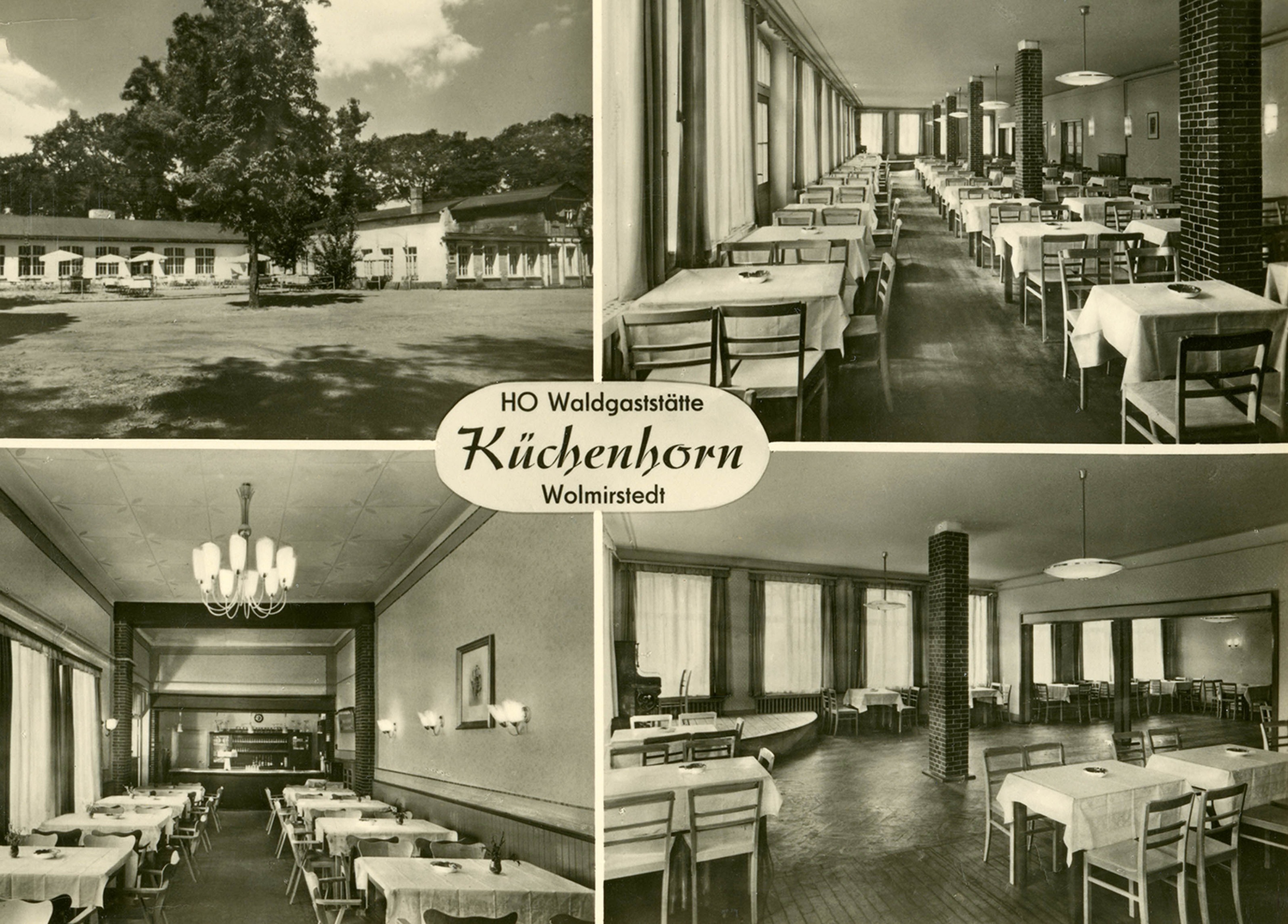 Postkarte, HO Waldgaststätte Küchenhorn, Wolmirstedt, 1972 (Museum Wolmirstedt RR-F)