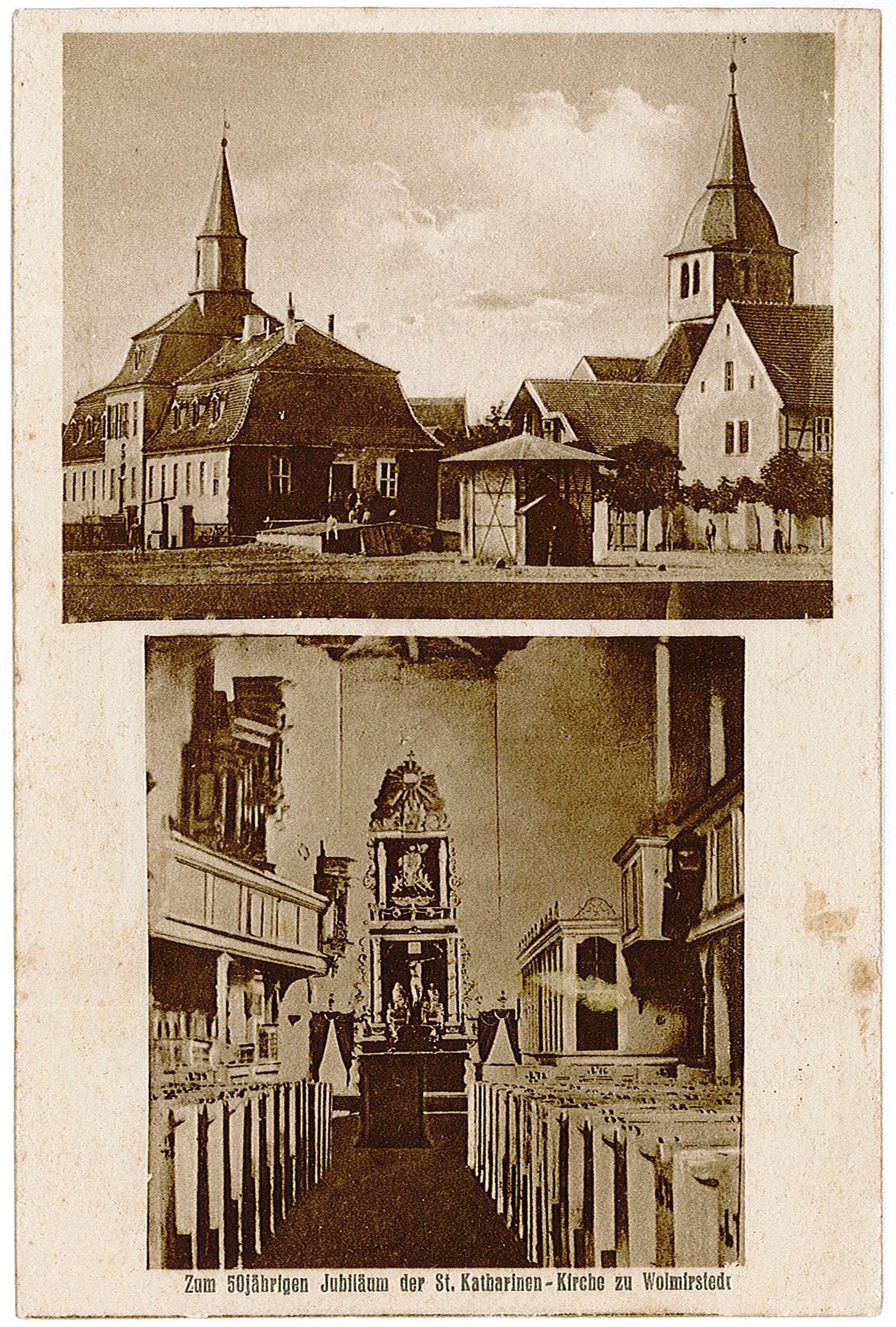 Postkarte St. Katharinenkirche (Museum Wolmirstedt RR-F)