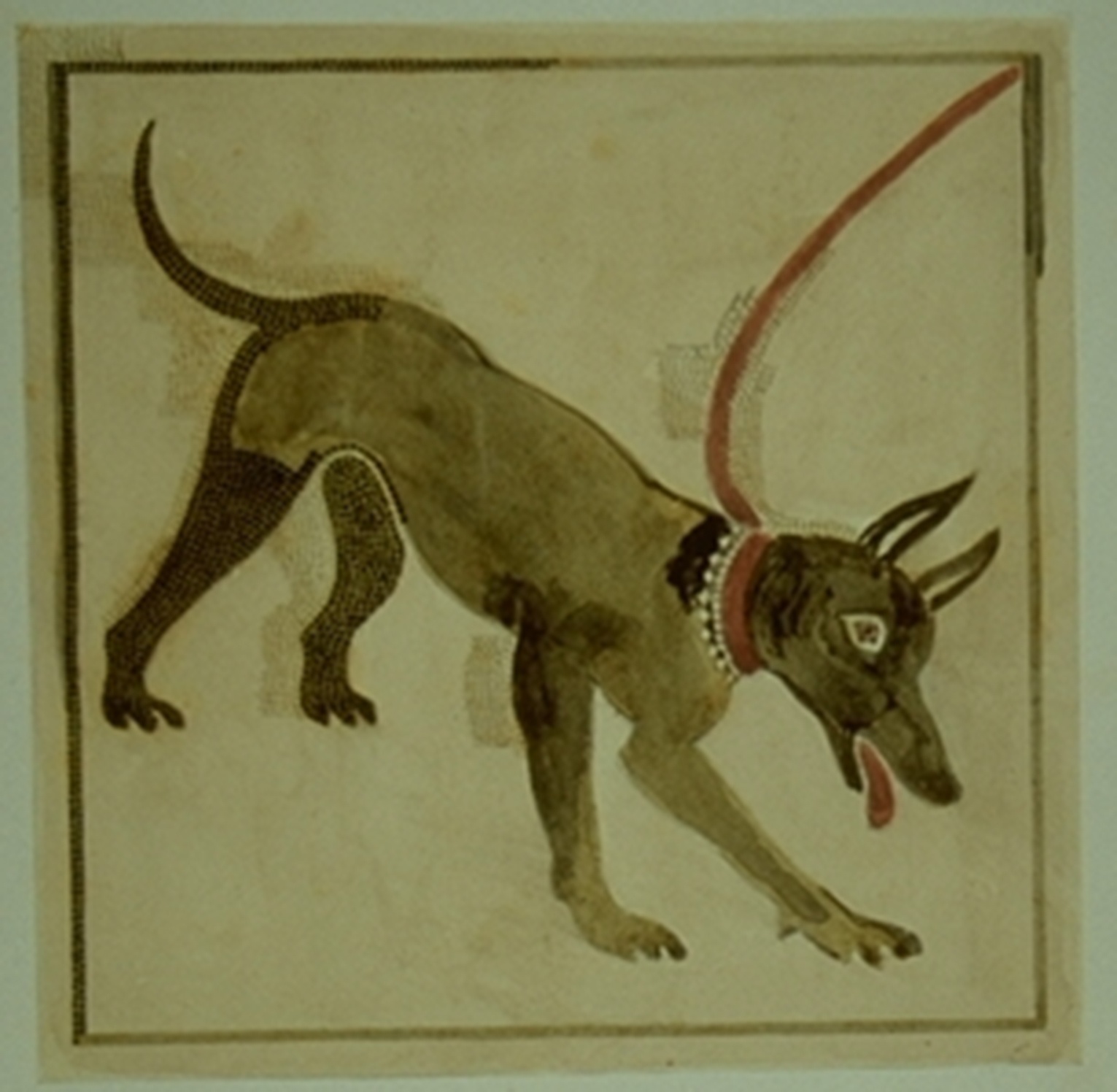 Mosaik mit Haushund (Winckelmann-Museum Stendal CC BY-NC-SA)