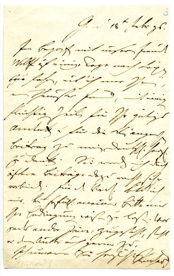 Brief von Johann Friedrich Reichardt an Unbekannt (Stiftung Händel-Haus Halle CC BY-NC-SA)