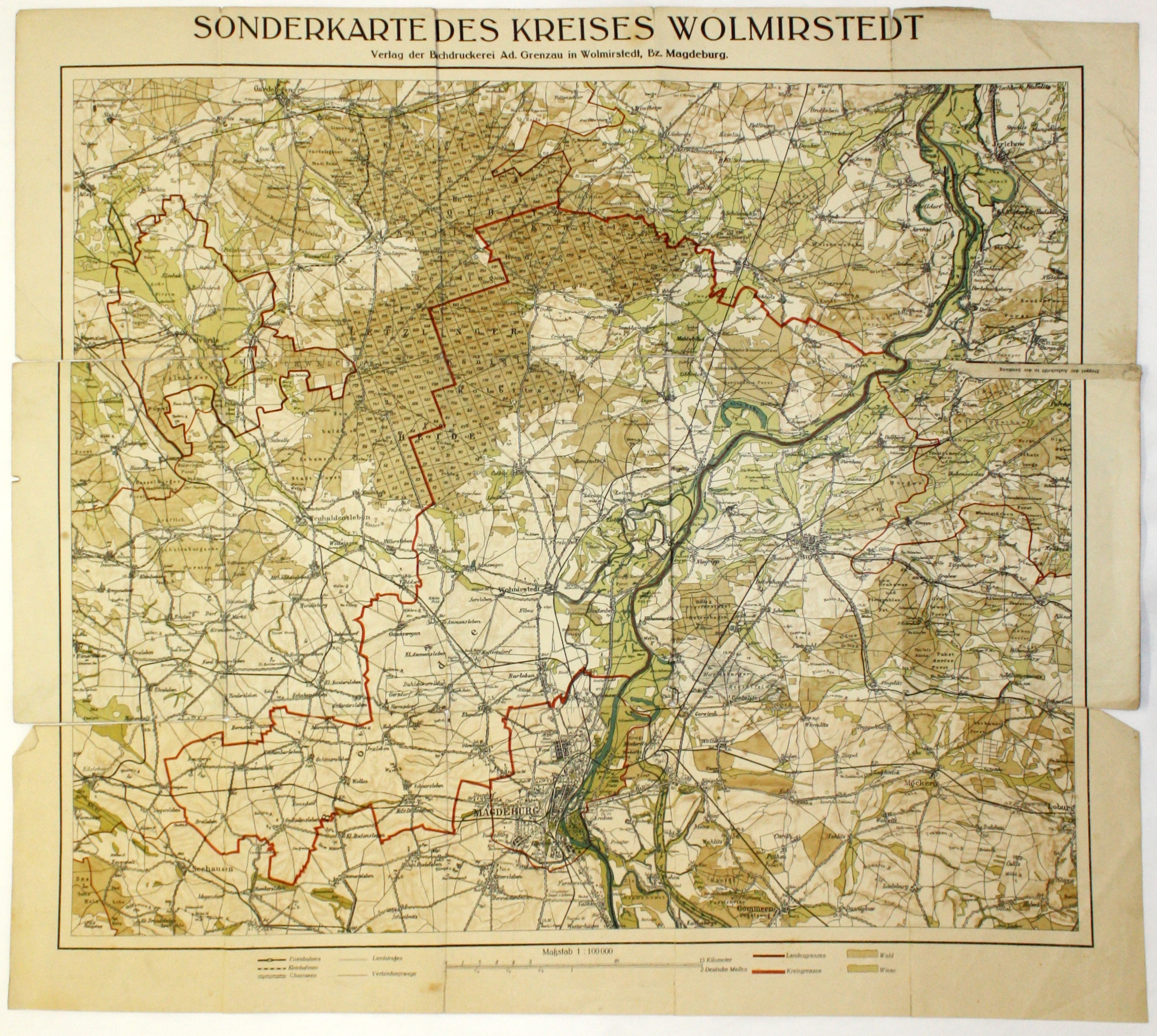 Sonderkarte des Kreises Wolmirstedt (Museum Wolmirstedt RR-F)