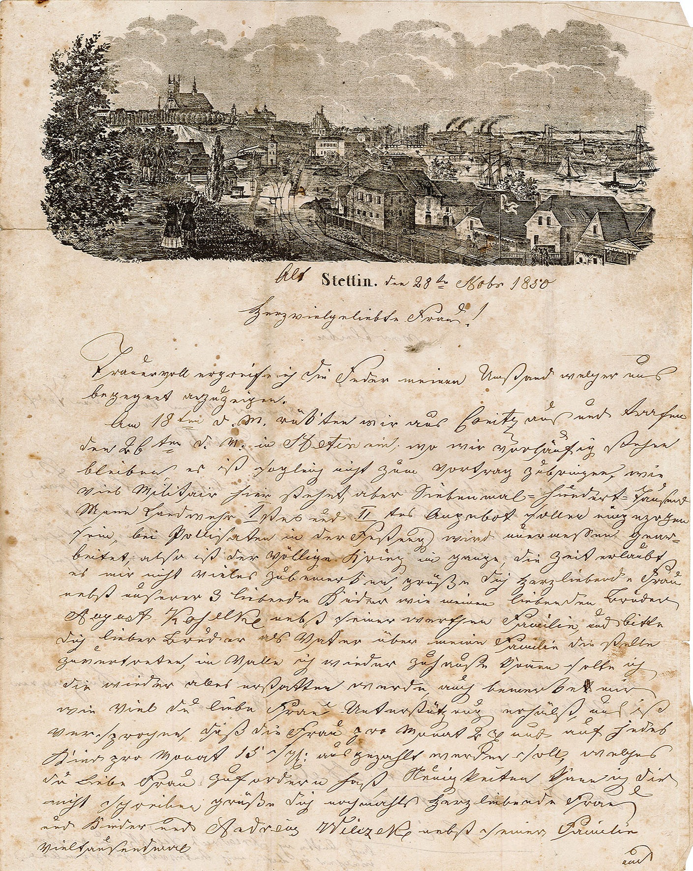 Brief von Johann Juhnke an seine Ehefrau XXX Juhnke, 28. November 1880 (Museum Wolmirstedt RR-F)