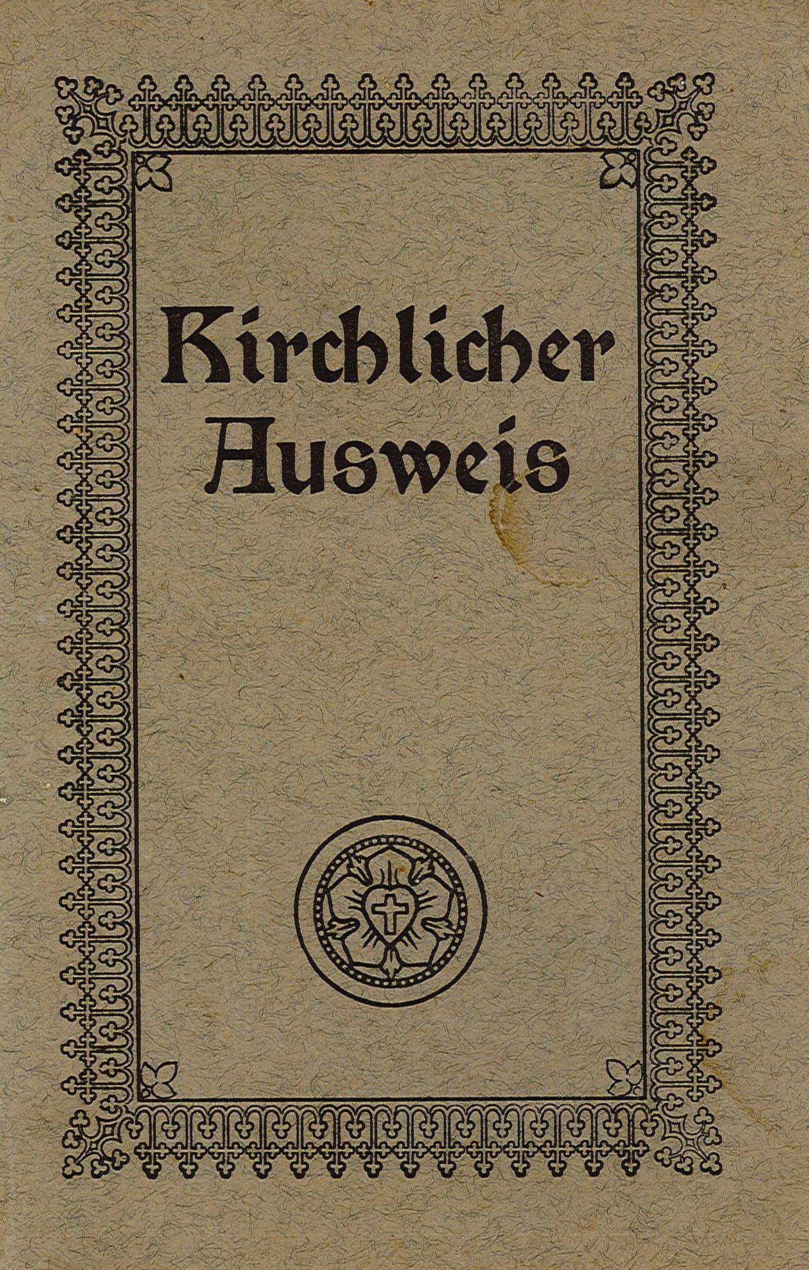 Kirchlicher Ausweis von Alma Prilloff (Museum Wolmirstedt RR-F)