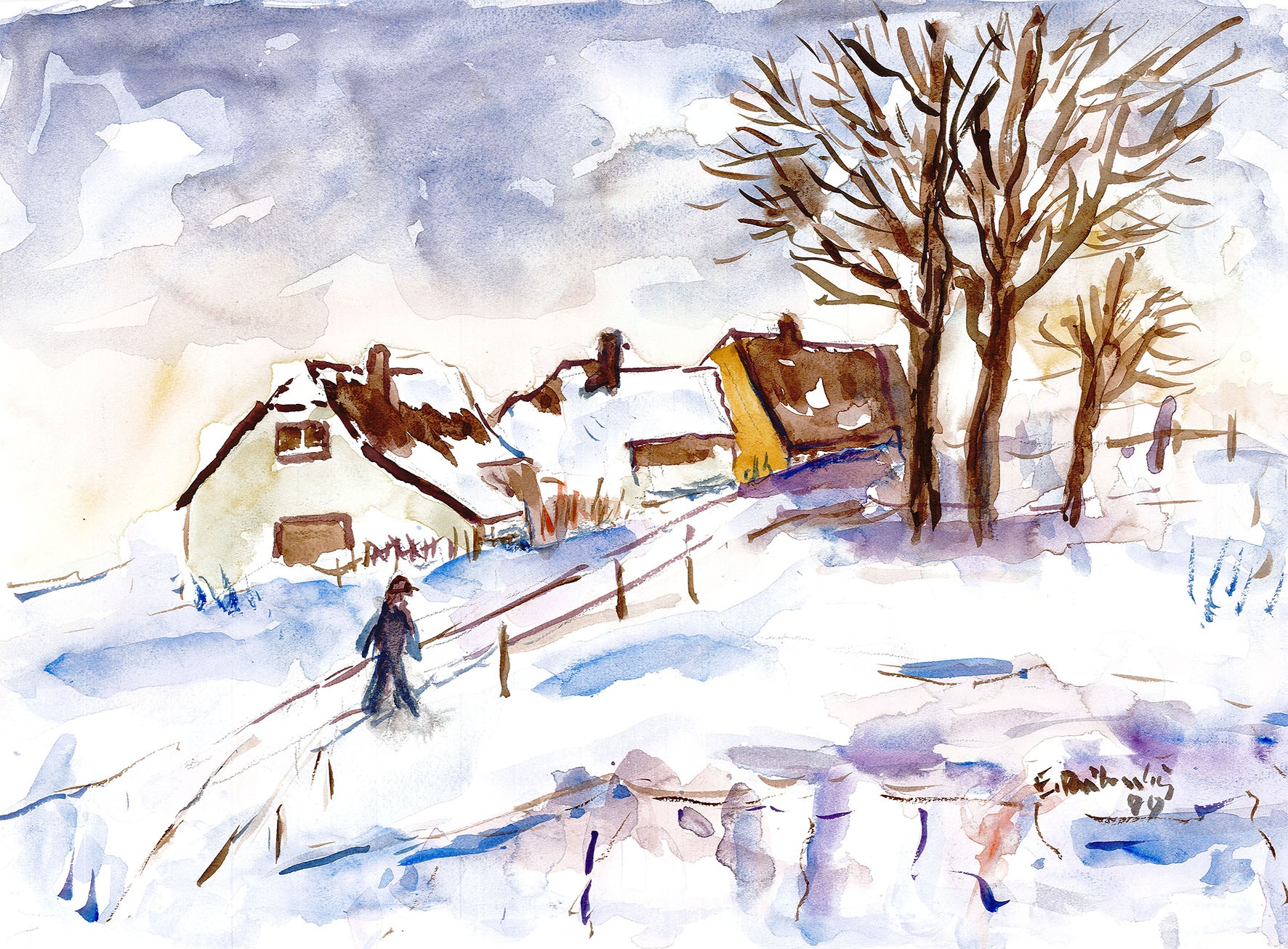 "Winter an der hohen Düne Ahrenshoop 3" (Museum Wolmirstedt RR-F)