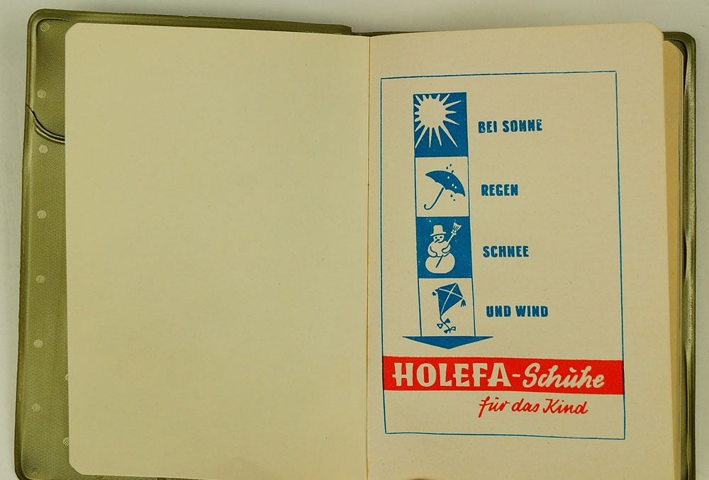 Jahreskalender der Schuhmarke Holefa, für das Jahr 1962 (Museum Weißenfels - Schloss Neu-Augustusburg CC BY-NC-SA)