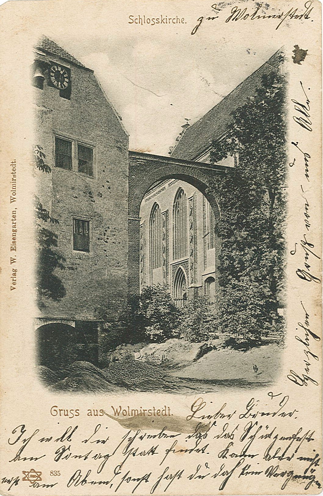 Postkarte an Otto Gruß von seinem Bruder, 6. August 1901 (Museum Wolmirstedt RR-F)