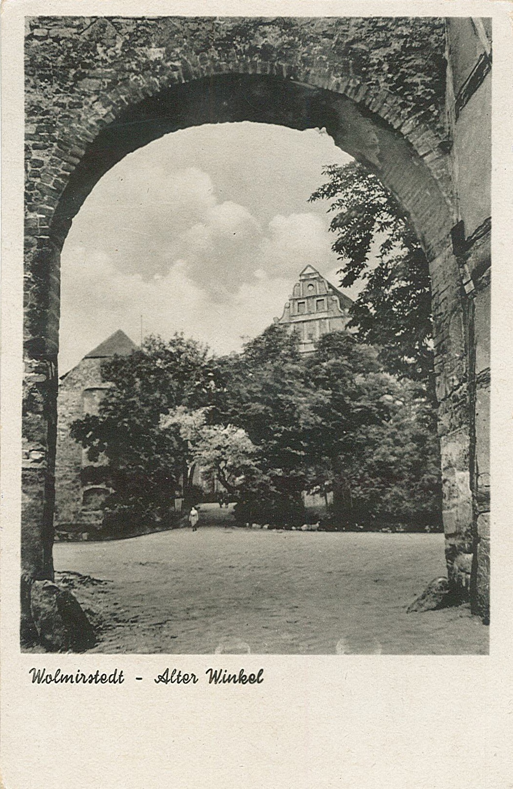 Postkarte "Wolmirstedt - Alter Winkel" (Schlossdomäne) (Museum Wolmirstedt RR-F)