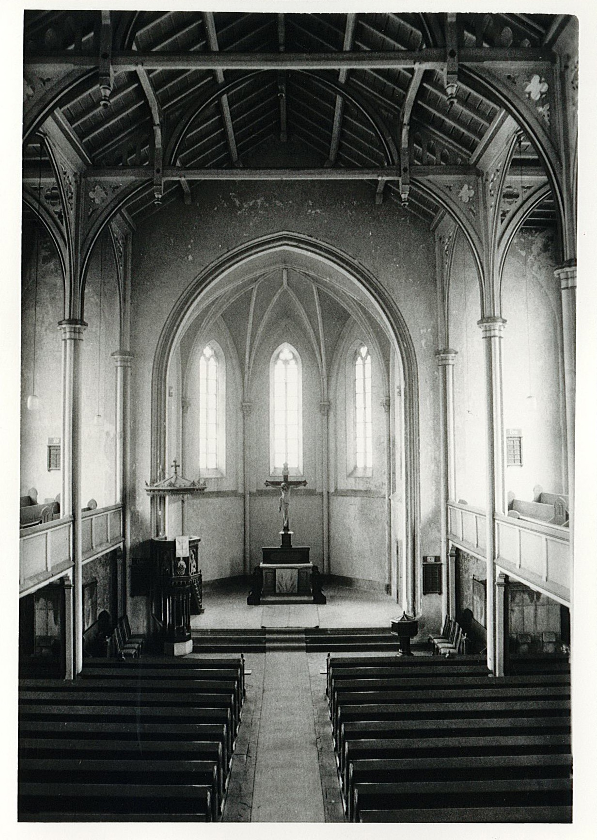 Ansichtskarte St. Katharinen Kirche, Wolmirstedt - Innenraum: Orgel (1972?) (Museum Wolmirstedt RR-F)