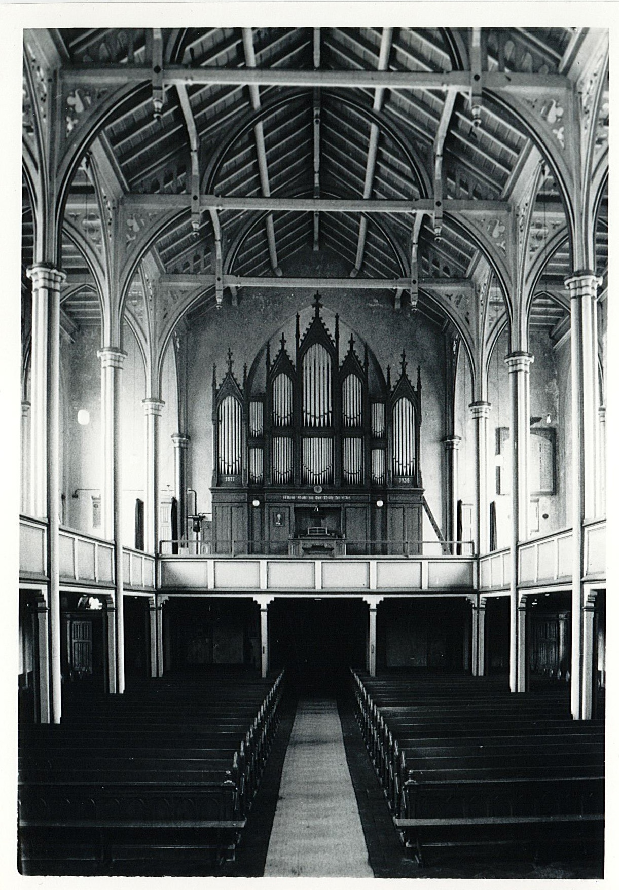 Ansichtskarte St. Katharinen Kirche, Wolmirstedt - Innenraum: Orgel (1972?) (Museum Wolmirstedt RR-F)