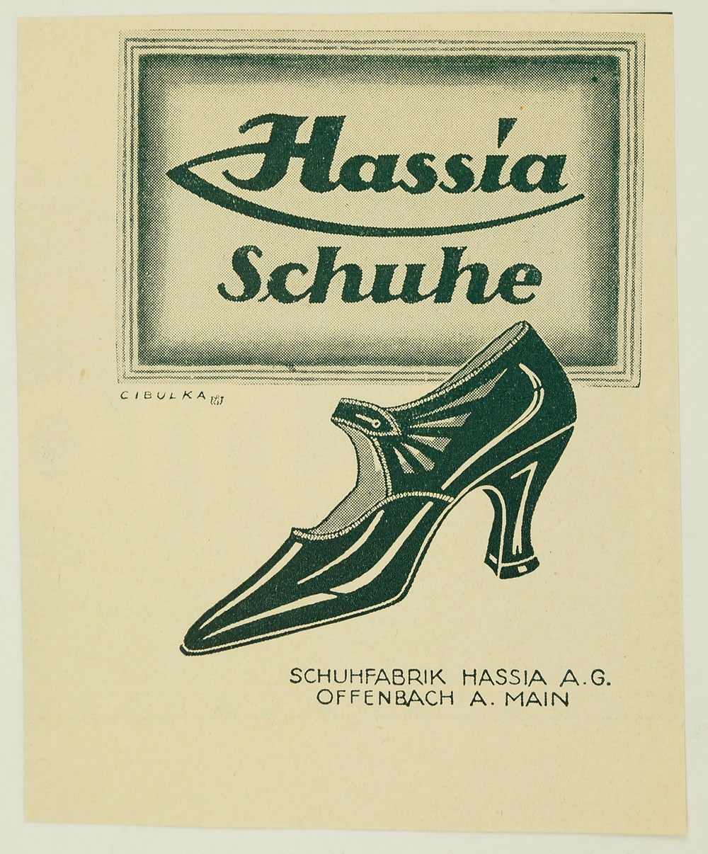 Werbung Schuhfabrik Hassia A.G. (Museum Weißenfels - Schloss Neu-Augustusburg CC BY-NC-SA)