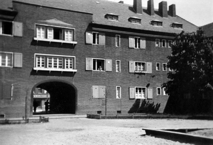 Rückseite des Hauses Coswiger Str. 61 (jetzt Dessauer Str. 115) in Piesteritz (Haus der Geschichte Wittenberg RR-F)