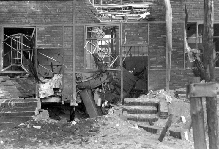 Zerstörungen durch den 2. Weltkrieg bei der Fa. Bickel (Haus der Geschichte Wittenberg RR-F)