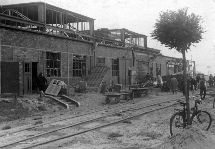 Zerstörungen durch den 2. Weltkrieg bei der Fa. Bickel (Haus der Geschichte Wittenberg RR-F)