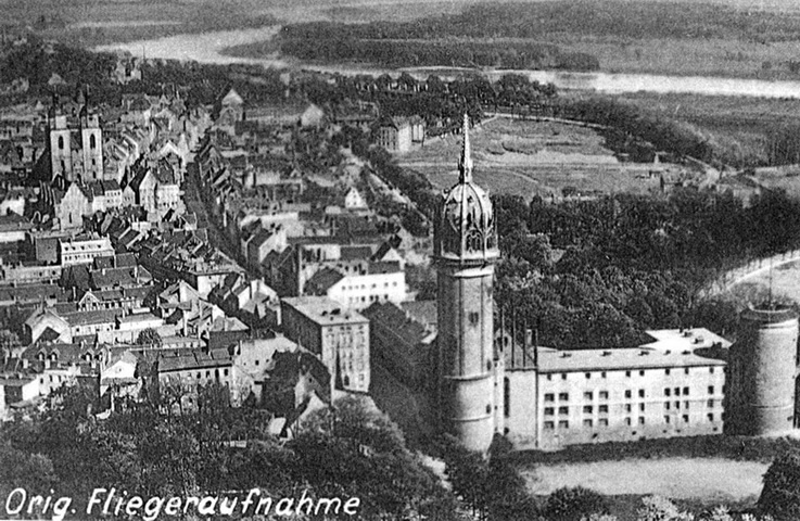 Blick auf die Wittenberger Altstadt (Haus der Geschichte Wittenberg RR-F)