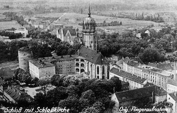 Wittenberger Schloß mit Schloßkirche (Haus der Geschichte Wittenberg RR-F)
