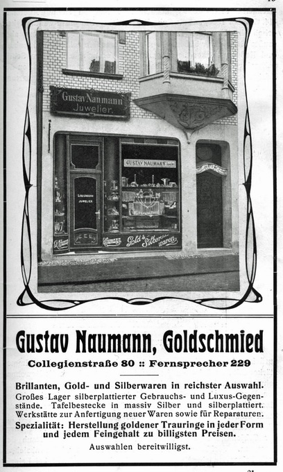 Firmenanzeige - „Gustav Neumann“, Goldschmied in Wittenberg (Haus der Geschichte Wittenberg RR-F)