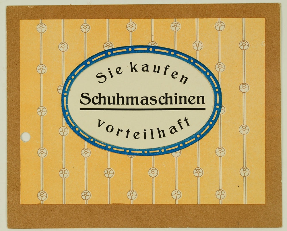 Faltblatt für Nollische Schuhmaschinen, ca. 1920-30 (Museum Weißenfels - Schloss Neu-Augustusburg CC BY-NC-SA)