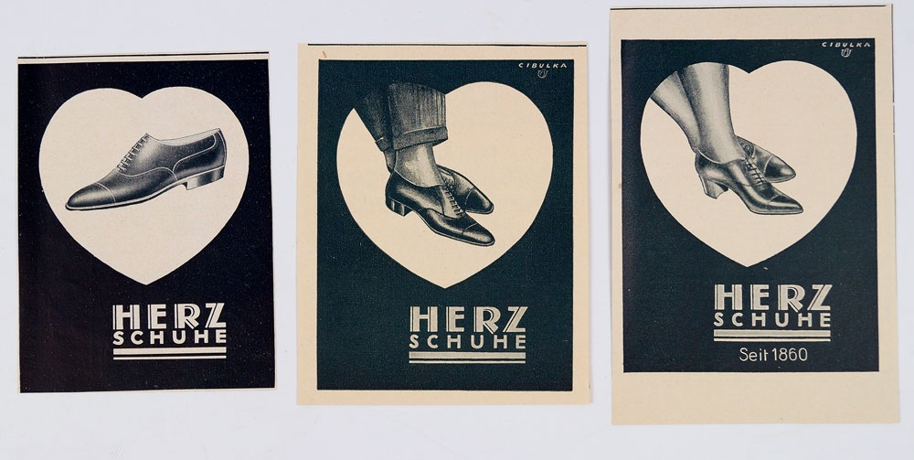 Werbung für Schuhfabrik Otto Herz, um 1935 (Museum Weißenfels - Schloss Neu-Augustusburg CC BY-NC-SA)